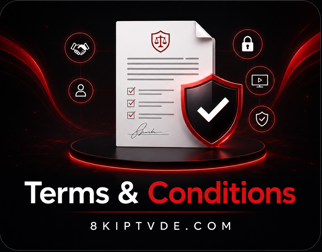 8KIPTVDE terms and conditions IPTV service information Germany Europe