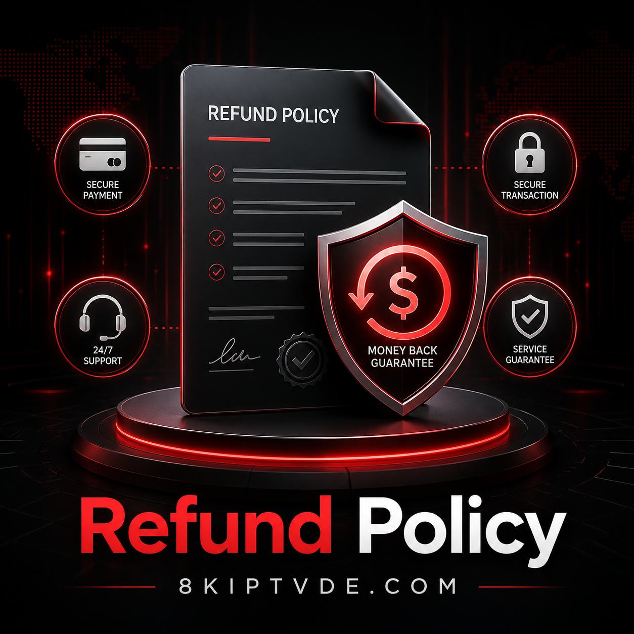 8KIPTVDE refund policy digital service support Germany Europe