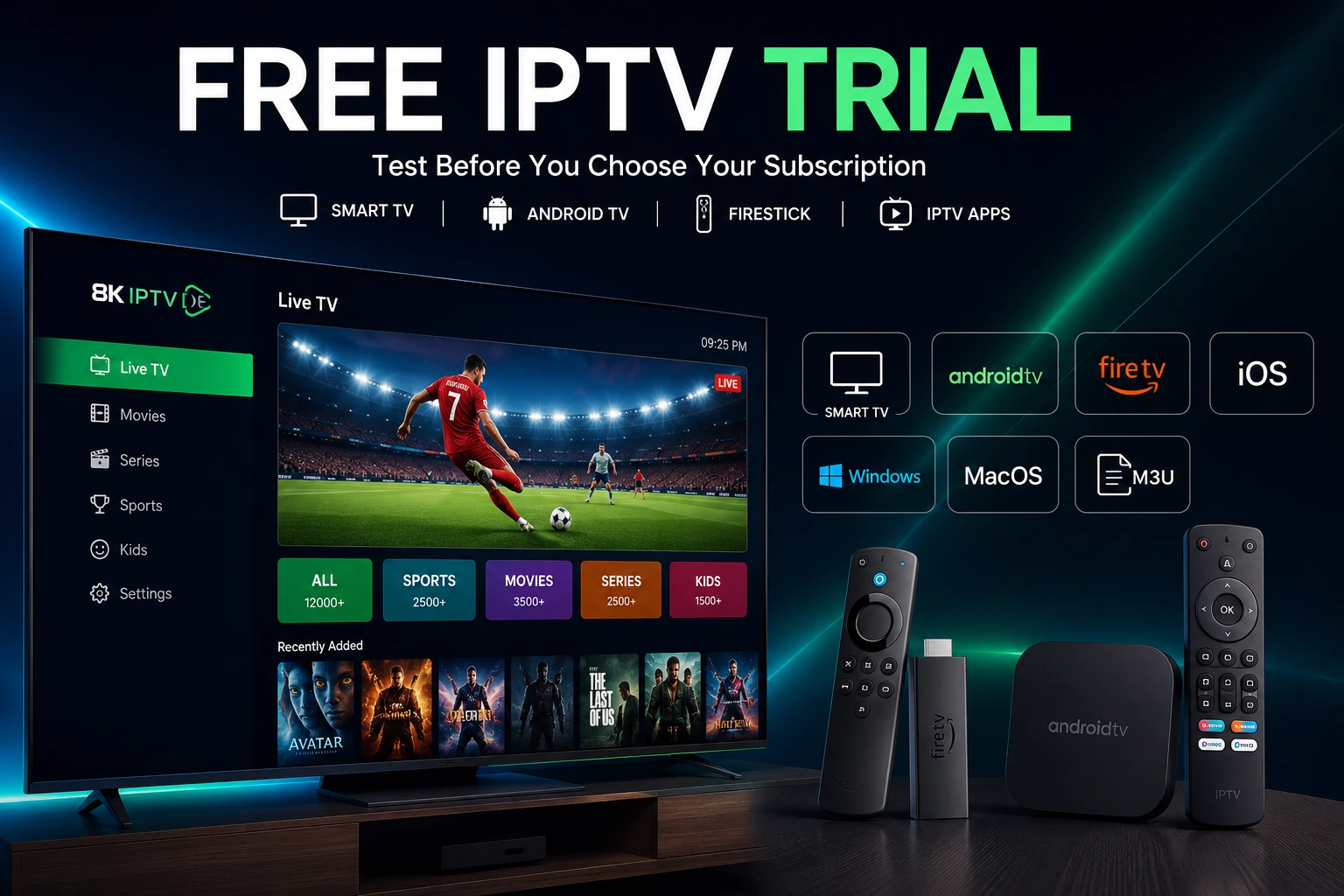 8KIPTVDE IPTV guide for Smart TV Android TV Fire TV and IPTV applications