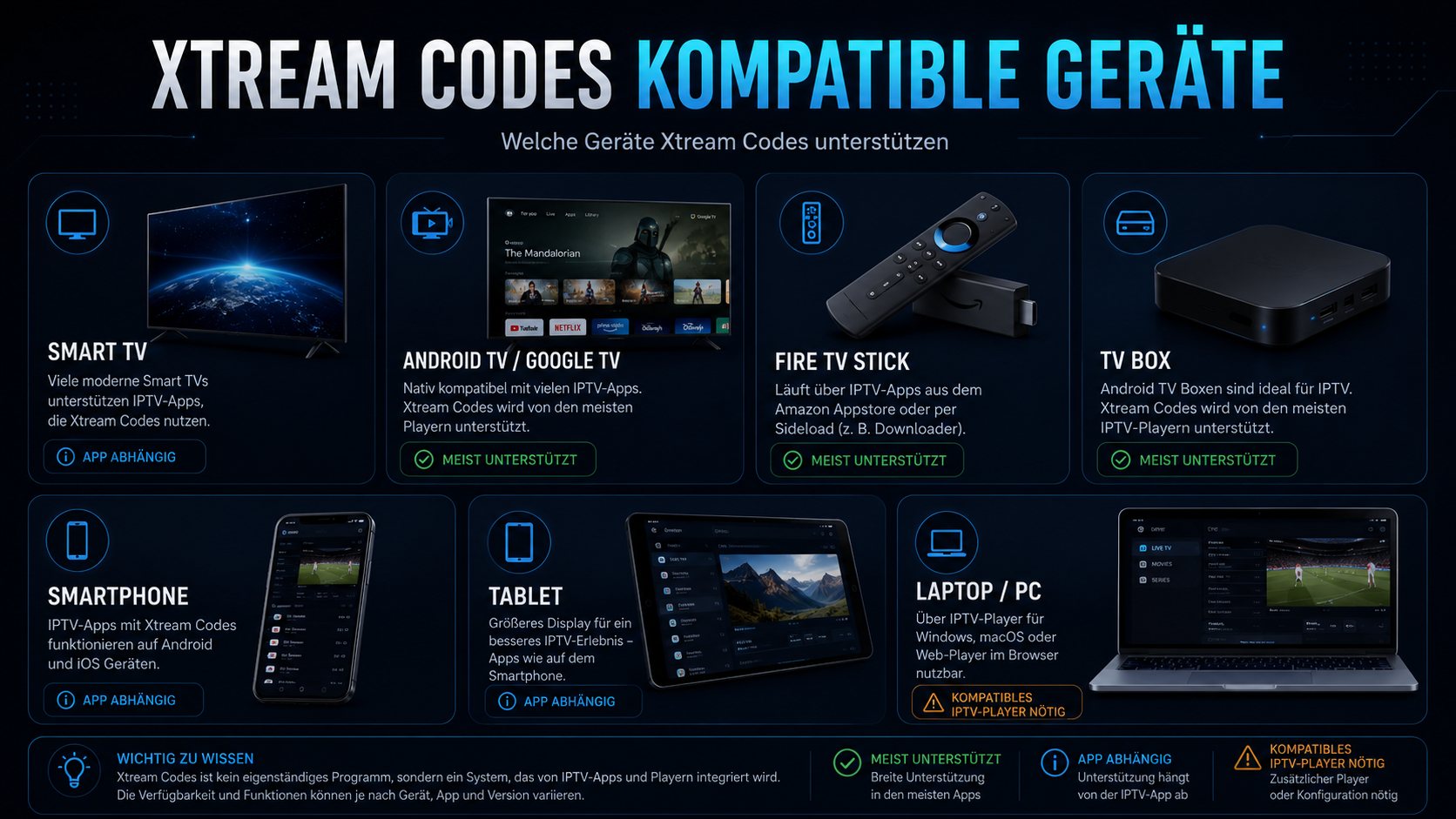 Xtream Codes auf Smart TV Fire TV und Android TV